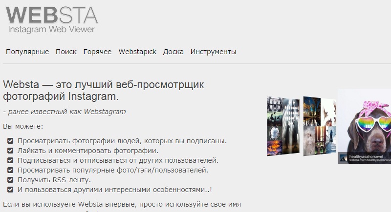 инстаграм для компьютера