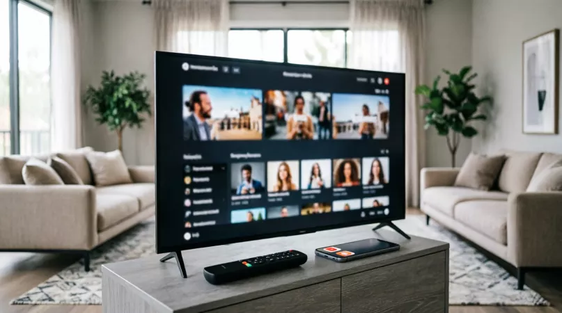 YouTube на телевизоре через Smart TV